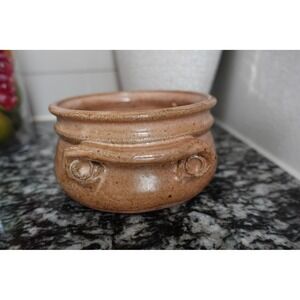 Handmade Pottery Bowl Planter Small Brown Ceramic‎ trinket dish Unique Decor